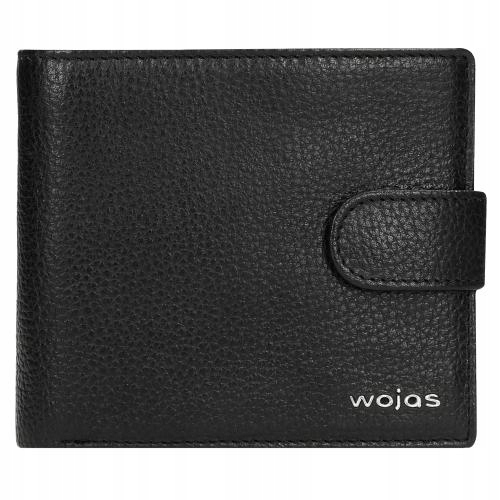 Pánská Kožená Peněženka elegantní pevná Pravá Kůže Rfid černá Wojas