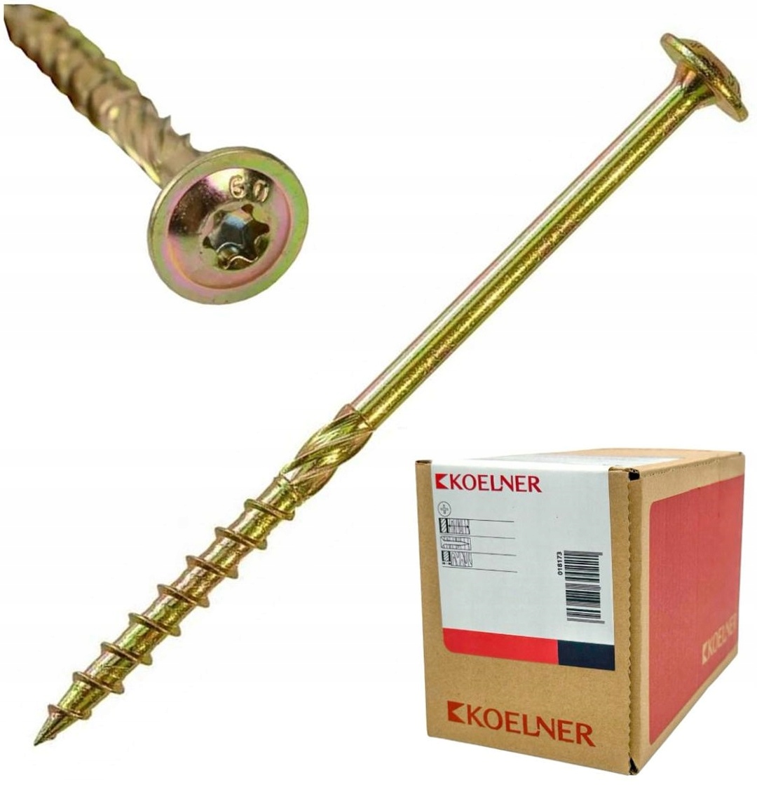 Tesařské Vruty Do Dřeva Torx 8x280 Koelner Talířové 50 ks