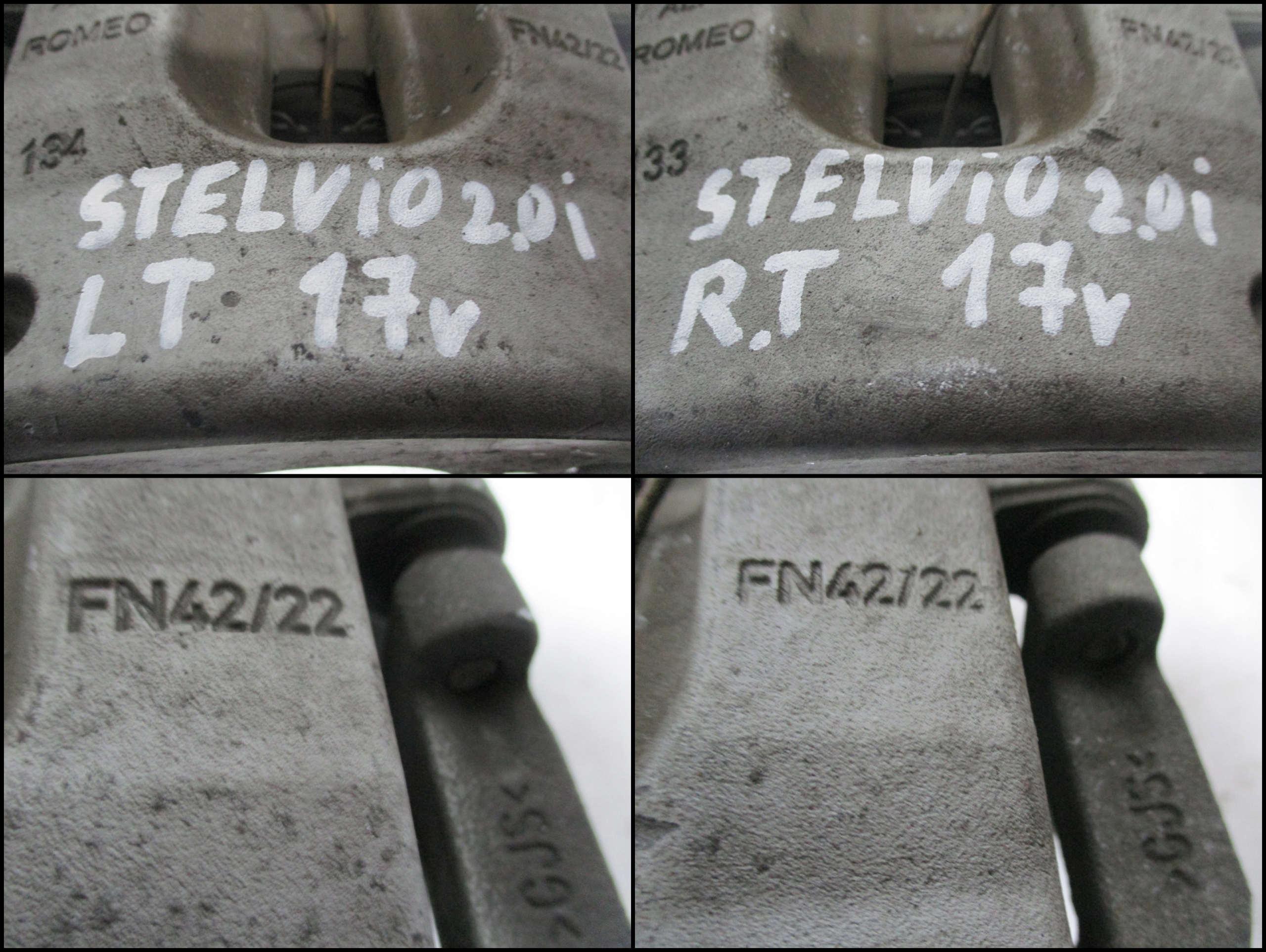 caliper calipers ALFA ROMEO STELVIO 2,0i 17R rear part rear.
