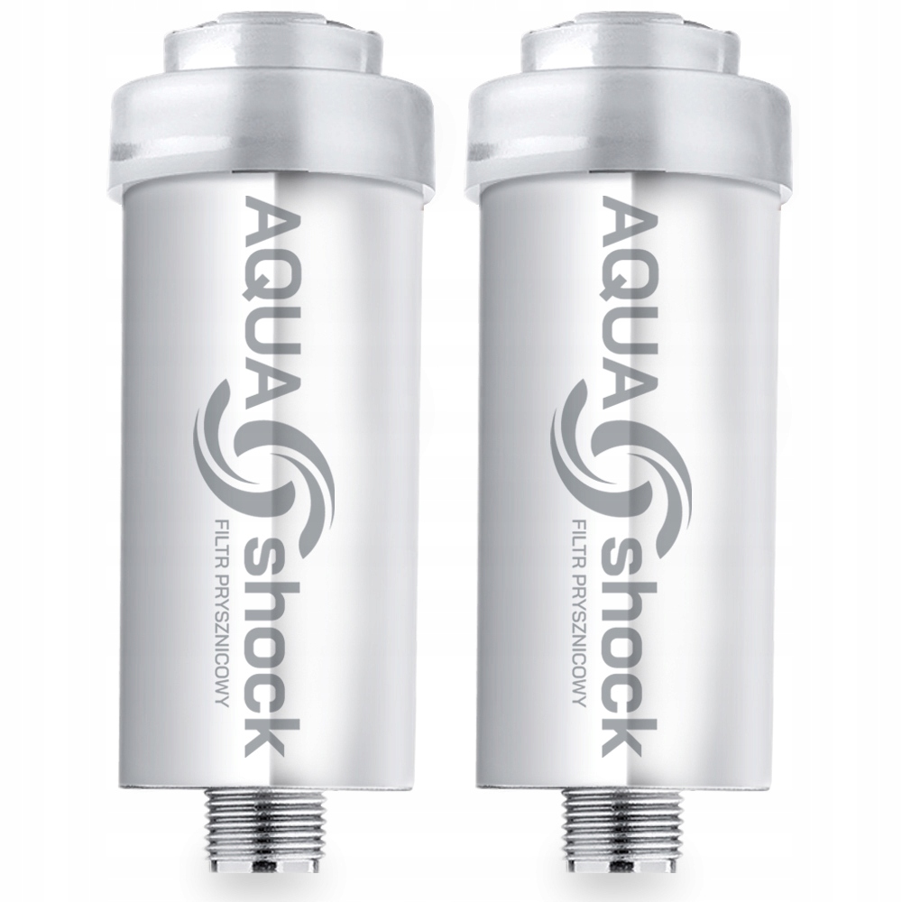

2x Filtr Wody Prysznicowy Aqua shock Srebrny Chrom
