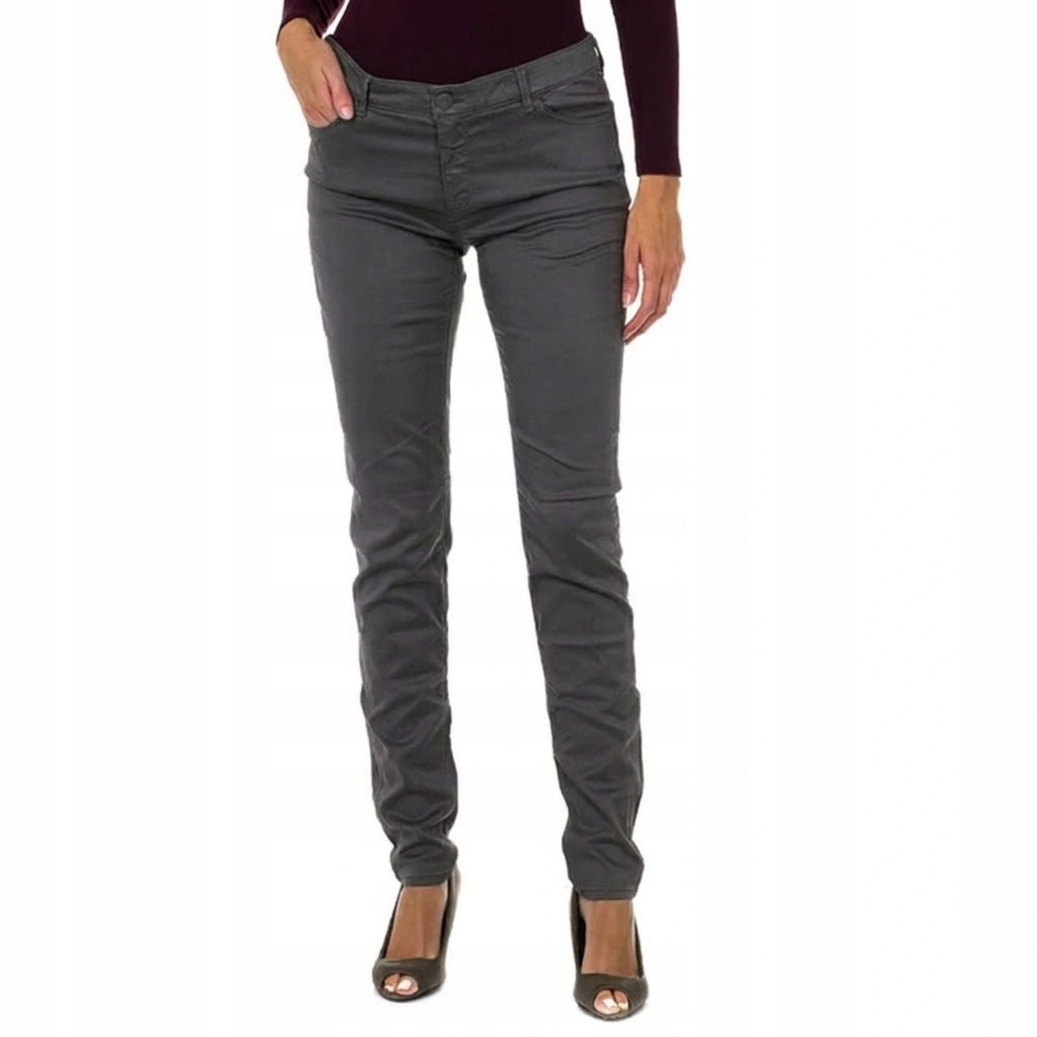 Dámské kalhoty Armani Jeans J23 šedé slim Push Up vel. W31