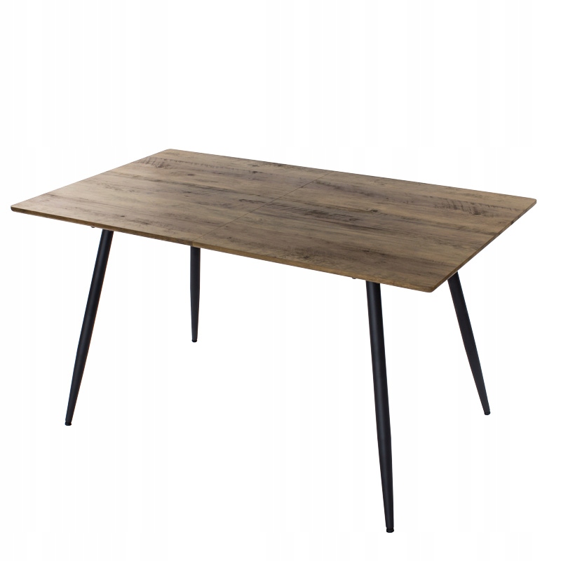 Stół rozkładany do salonu jadalni prostokąt nogi metalowe 140/180x80cm S830