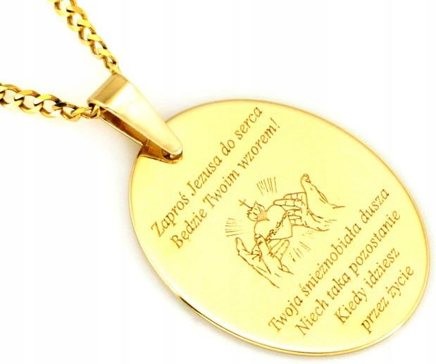 Zlatý přívěsek Památka I. svatého přijímání 585 jako dárek 14K elegantní
