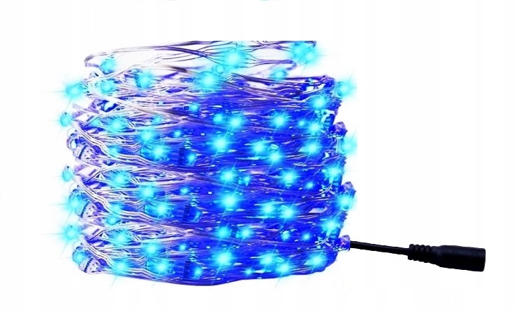 

Lampki niebieskie Led dekoracje na wesele ślub 5m
