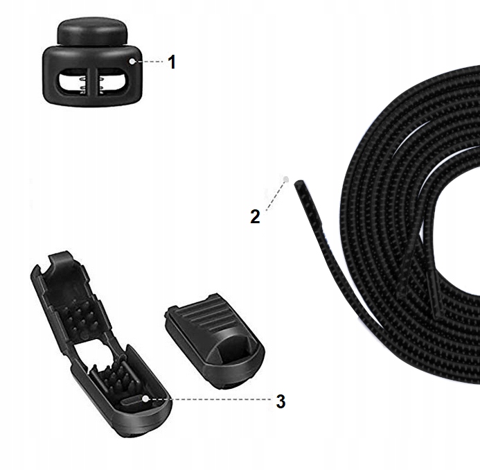 SZNUROWADŁA SZNURÓWKI DO BUTÓW ELASTYCZNE BEZ WIĄZANIA 4 KOMPL. SOMOZACISK Rodzaj okrągłe