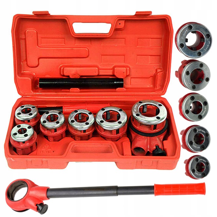 SILVER ZESTAW GWINTOWNICA DO RUR 6ELEMENTÓW HYDRAULICZNA NARZYNKI S10432 Waga produktu z opakowaniem jednostkowym 0.6 kg