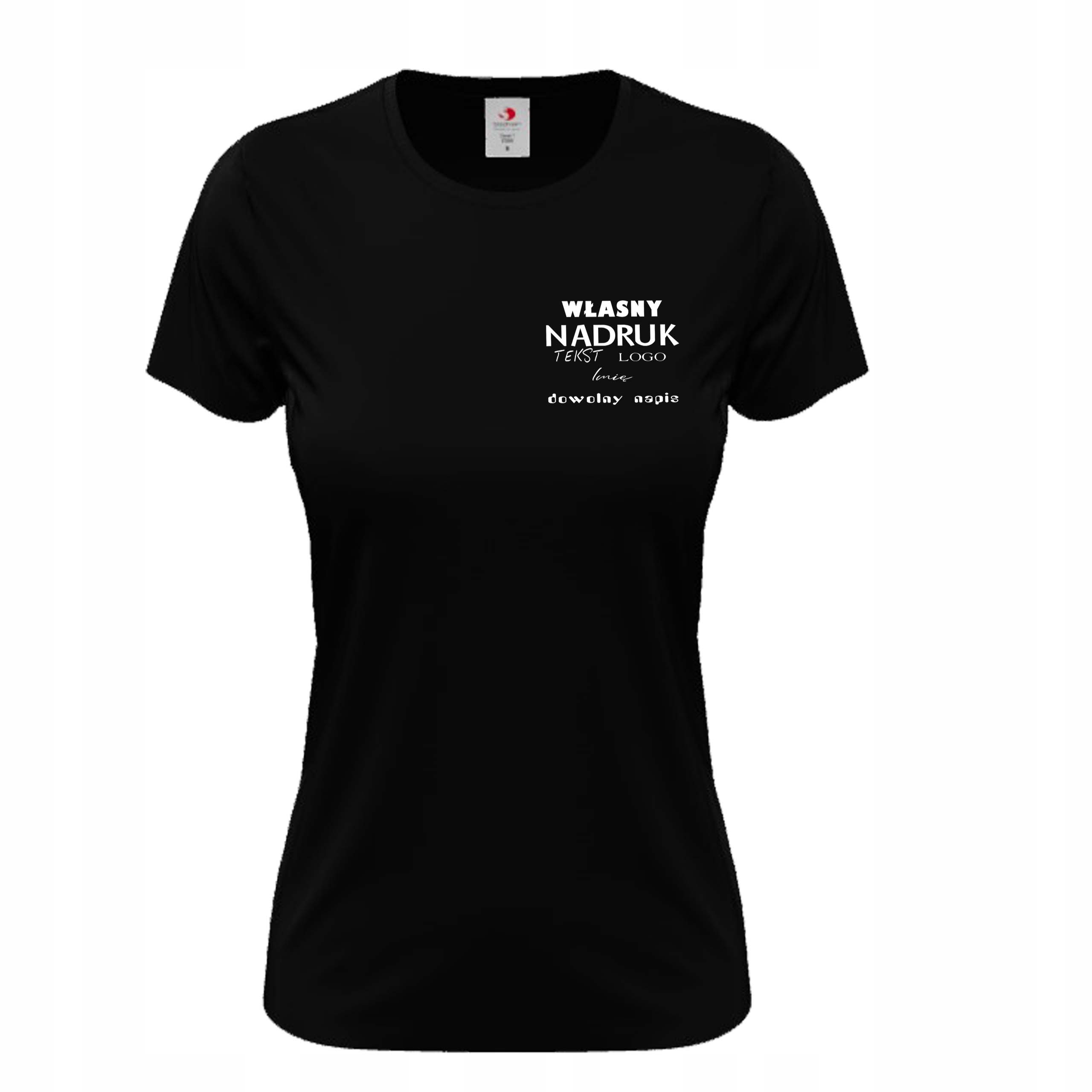 KOSZULKA Z WŁASNYM NADRUKIEM LOGO NAPIS TEKST małe logo na przodzie roz.M Marka inna