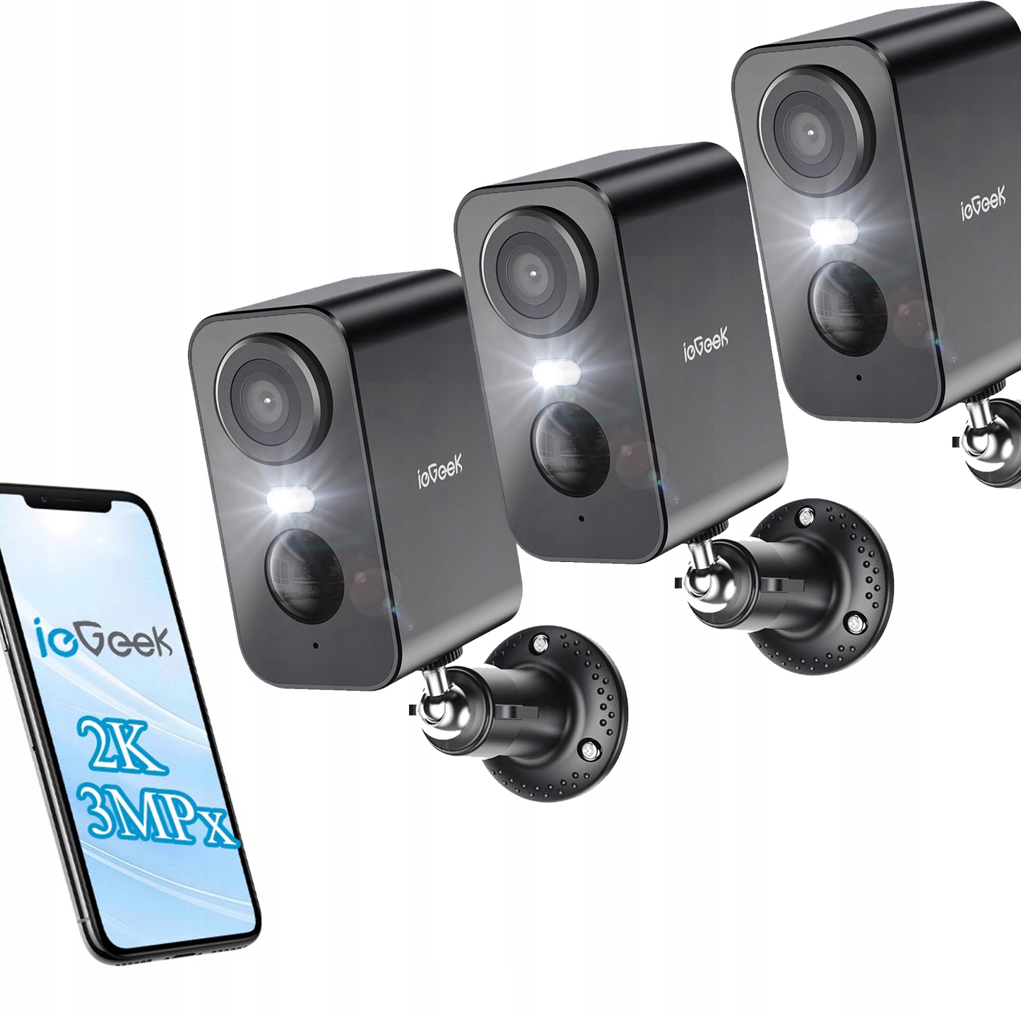 Venkovní Wifi Kamera 2K 3MP 4X Zoom Bezdrátová Aplikace 3KS