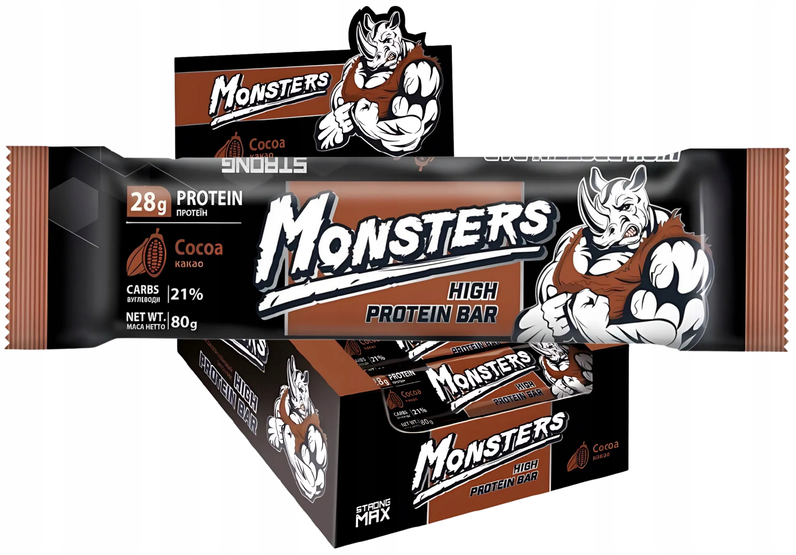 Monsters Protein Bar Kakao 20×80g