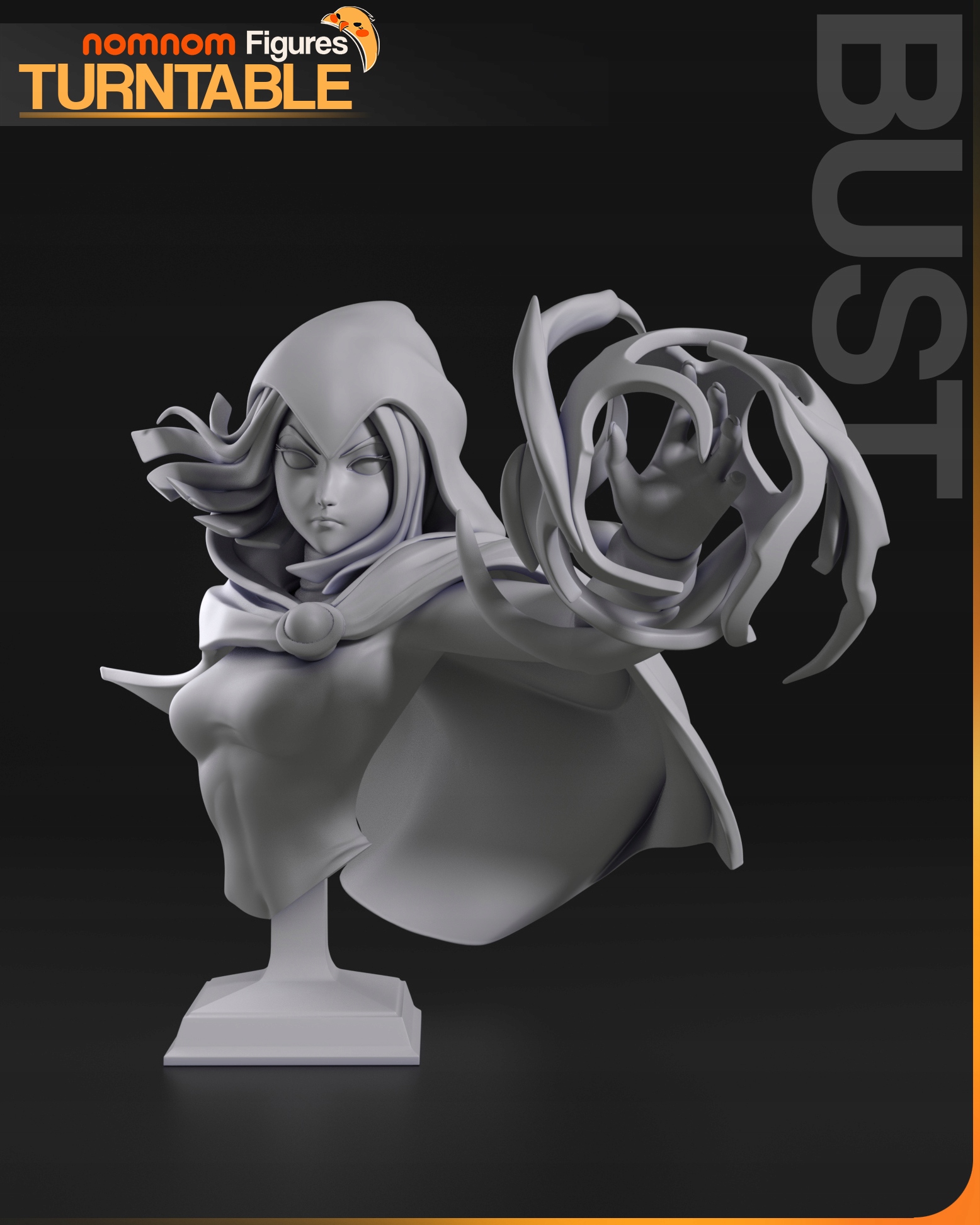 Figurka Raven Mladí Titáni Teen Titans Popiersie NomNom Figures 3D tisk