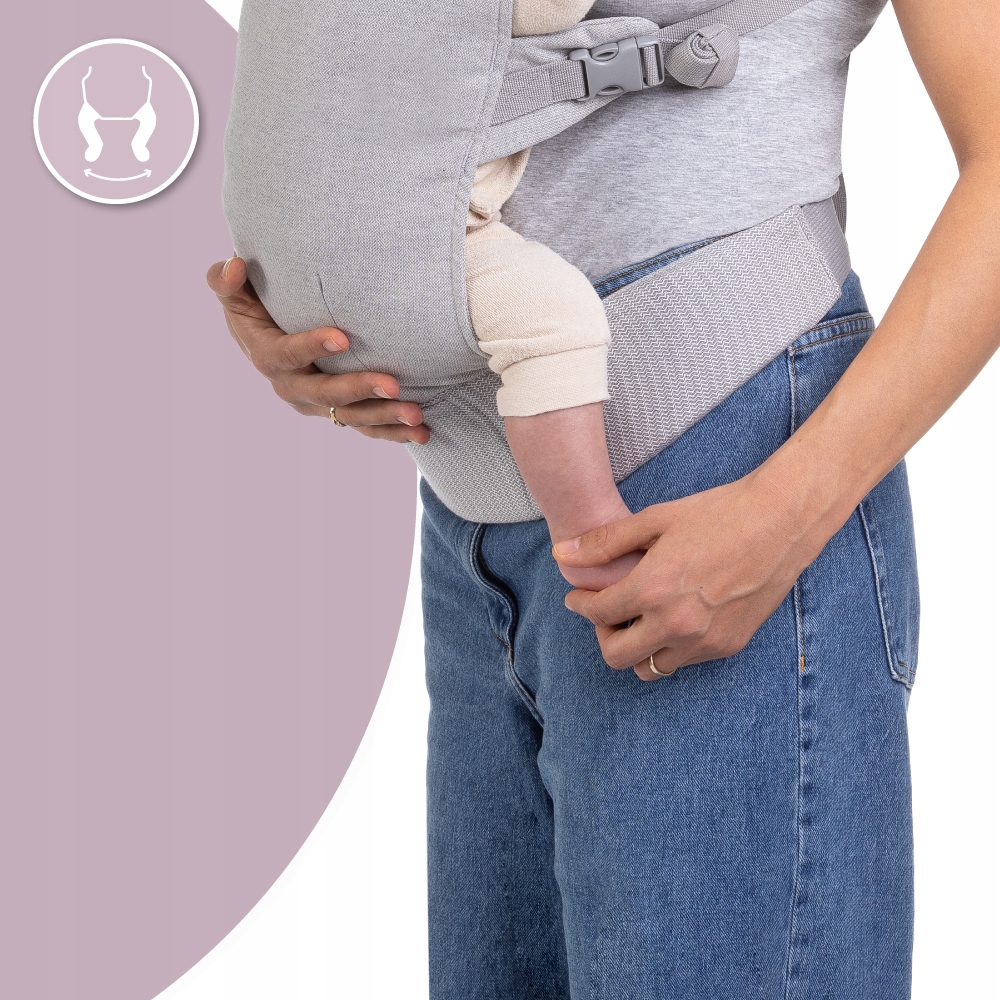 NOSIDEŁKO DLA DZIECKA 2w1 - MoMi COLLET SZARE - KAPTUR HIPOALERGICZNE Marka MoMi