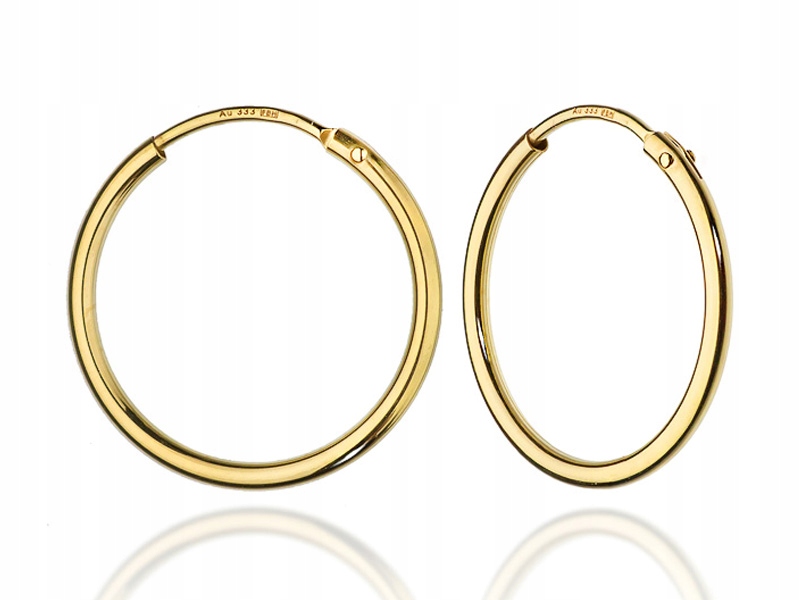 

Piękne Złote Kolczyki Kółka 20mm 333 Koło Ring 8k