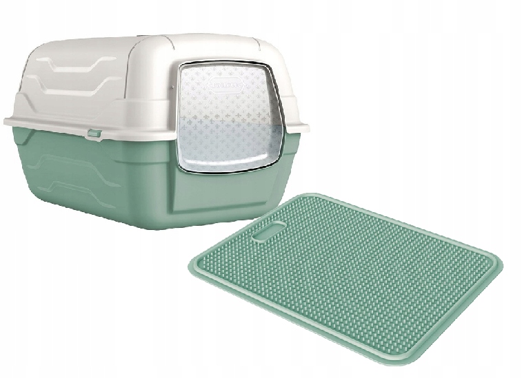 Levně Kočičí Toaleta Toaleta pro kočky krytá s filtrem lopatka podložka pod záchod Roto