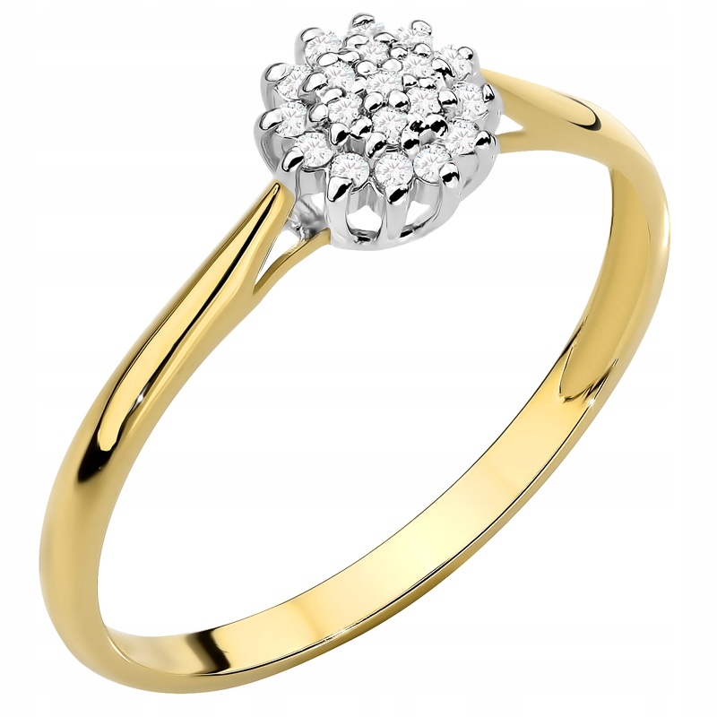 Złoty Pierścionek Obrączka pr. 333 Wielokamieniowy z Cyrkoniami 8k r. 12