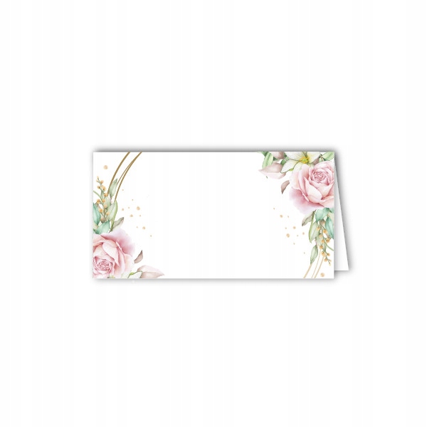 

Winietki róże na kole 10 szt puste do wypisania