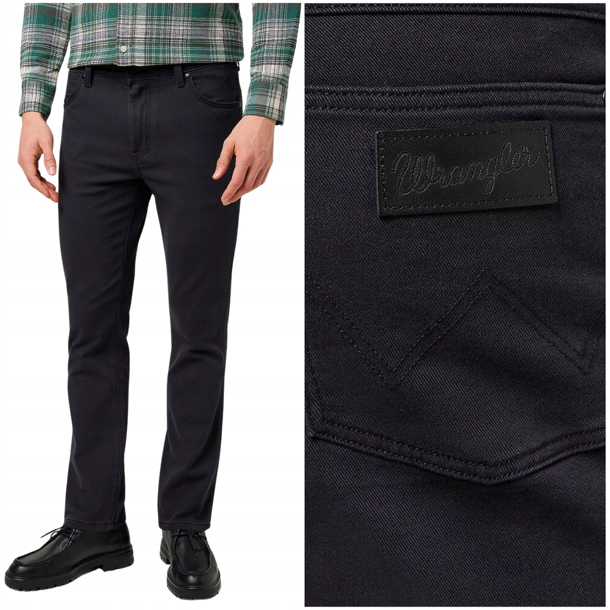 Wrangler Larston slim Black zúžené přiléhavé džínové kalhoty W31 L32