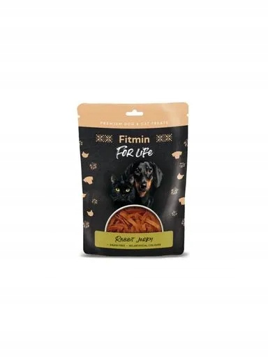 5x Fitmin Dog&cat Treat Rabbit jerky 70g Králičí masové pamlsky pro psy a kočky