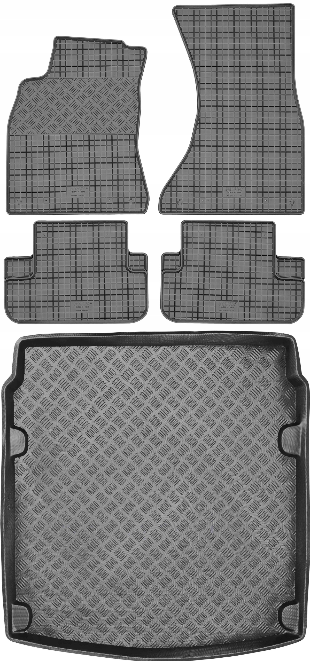 Audi A4 B8 Limuzína Sd 2007-2015 Sada Gumové rohože rohož