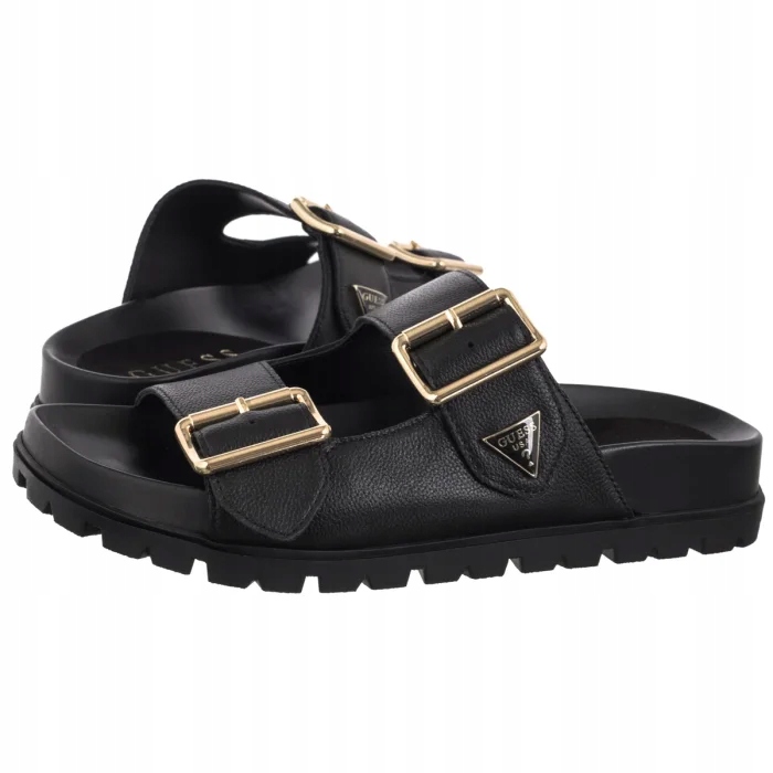 Dámské letní boty Nazouváky Guess Fasten Fltst LEA03 Black Černé