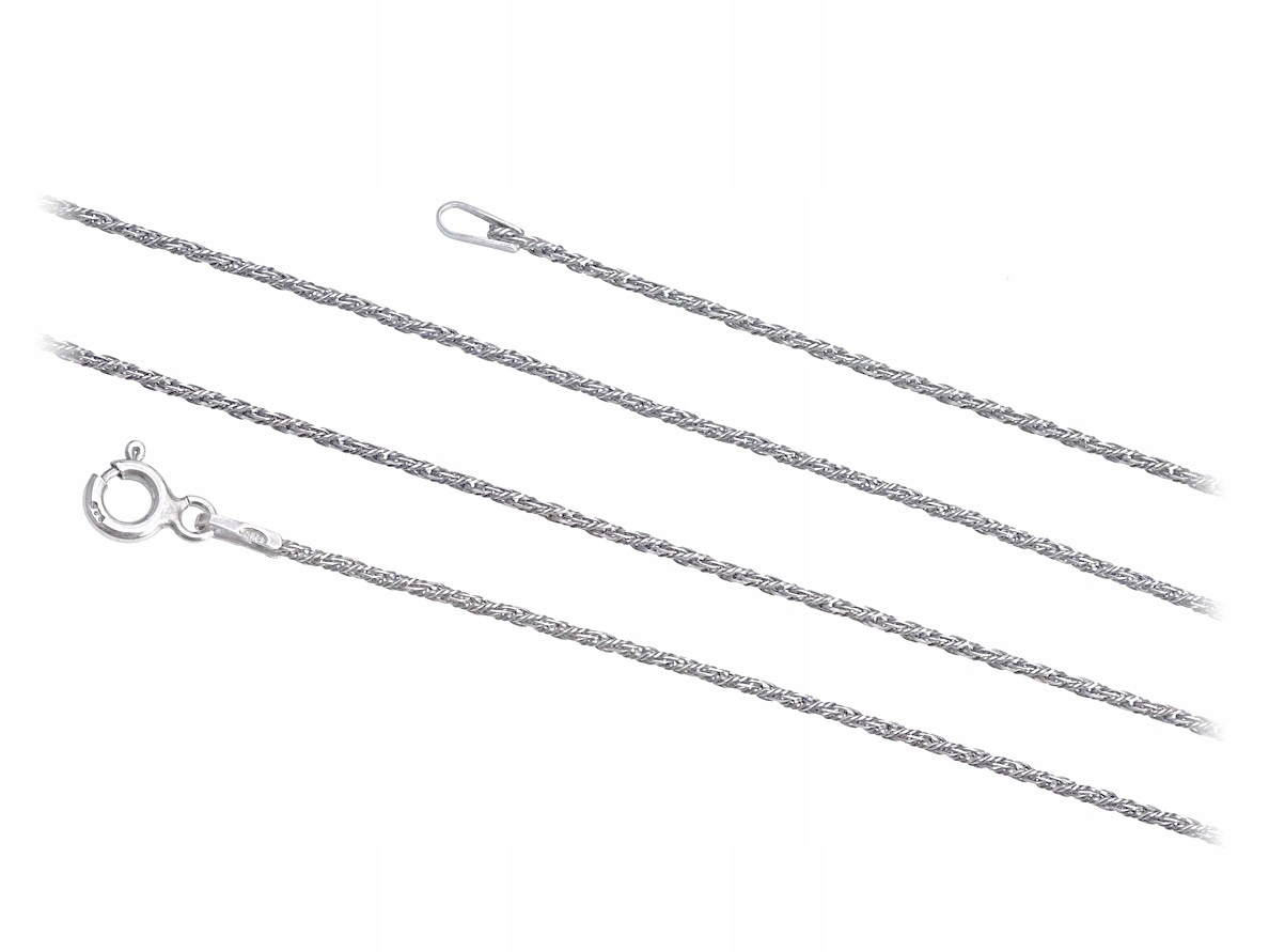 Dlouhý stříbrný kroucený Řetízek Liščí ocas 1,1 mm ozdobný 65 cm