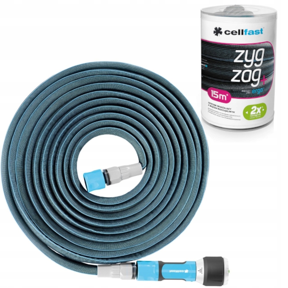 Cellfast Hadice Zygzag 7,5M-15M Set Jednoduchý Zavlažovač
