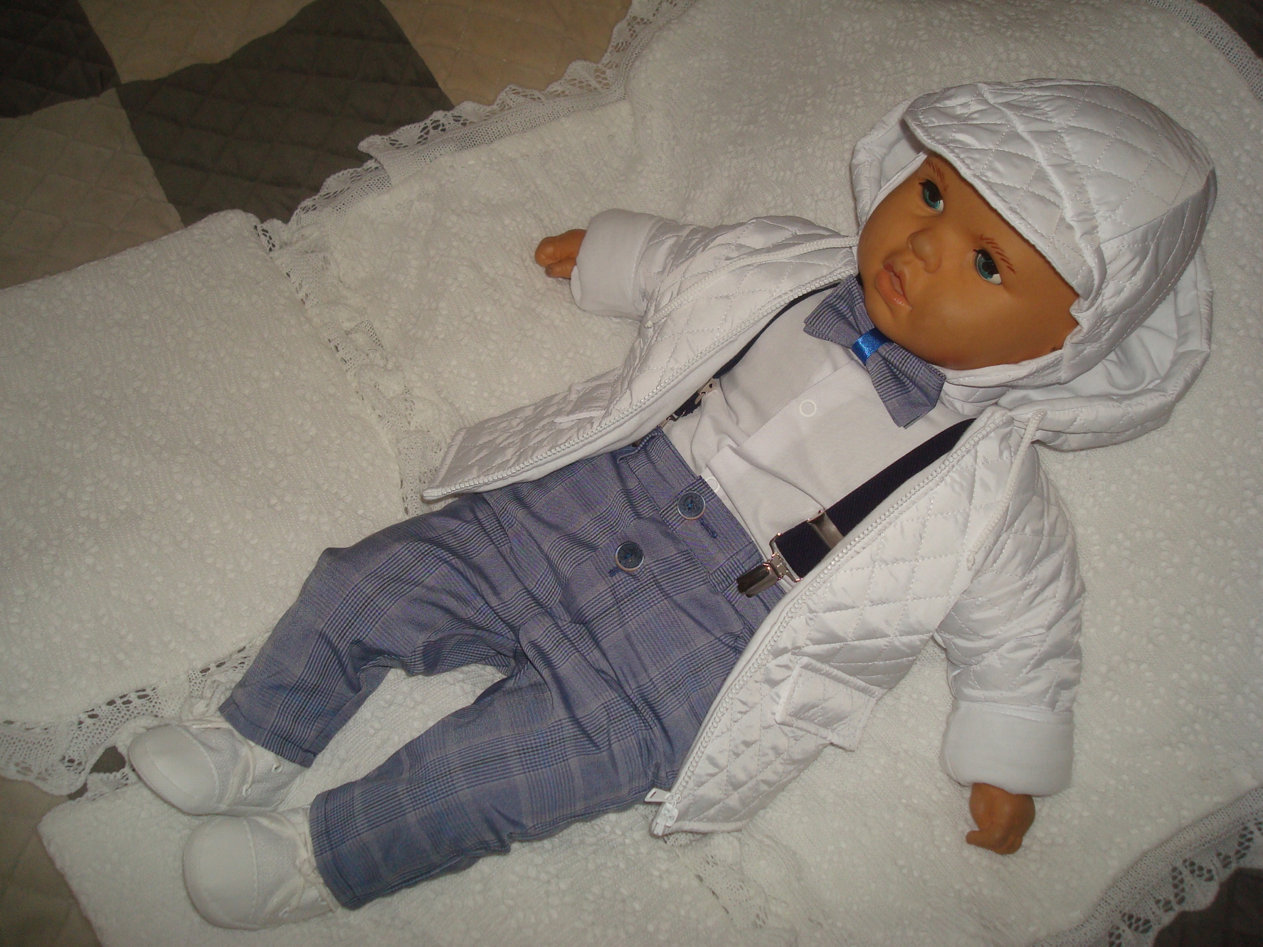 KOMPLET KURTKA UBRANKO/CHRZEST/BAWEŁNA 92 Marka bez marki