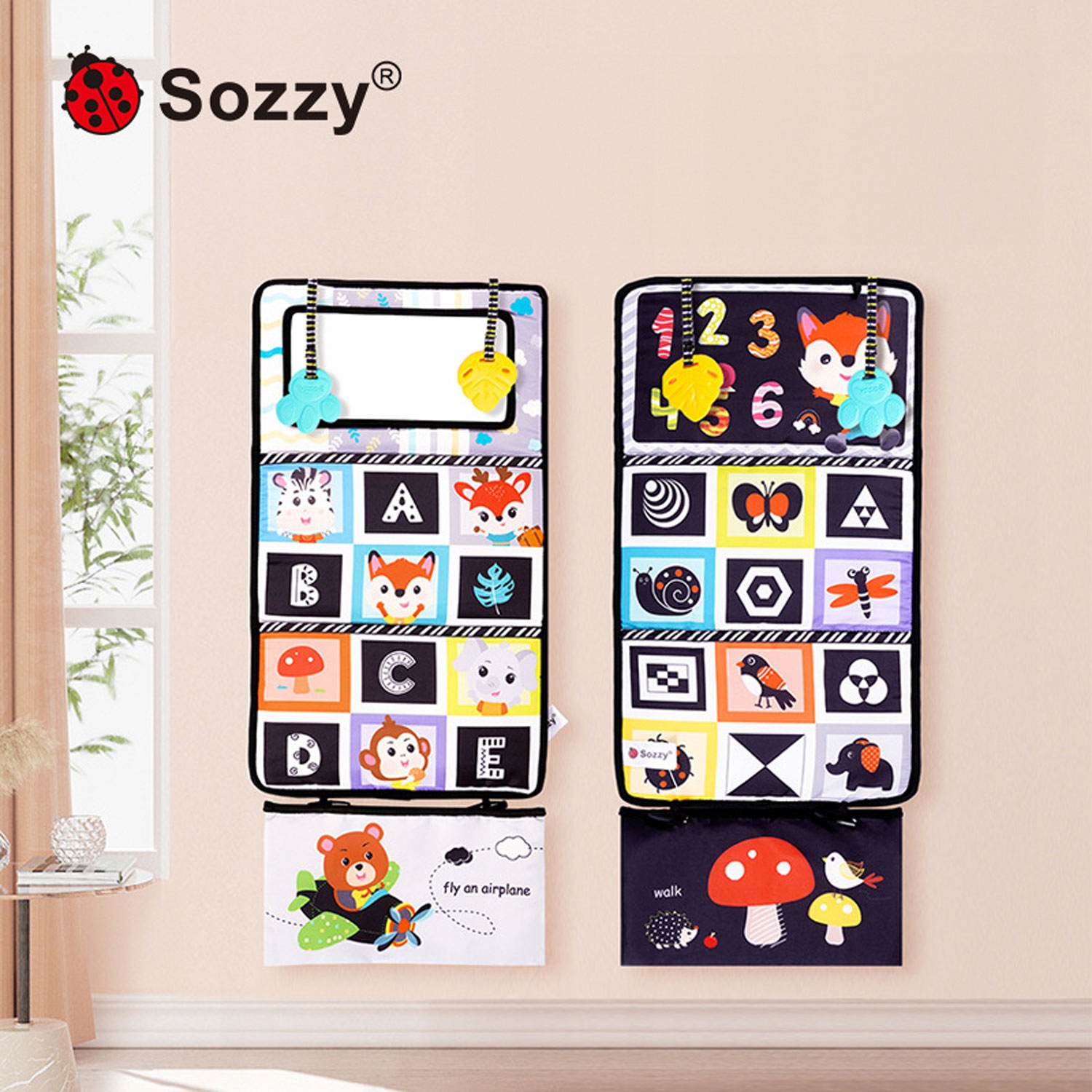 ÖSSZECSUKHATÓ SZENZOROS JÁTÉK TÜKÖRREL CSECSEMŐK SZÁMÁRA OKTATÁSI Márka Magical