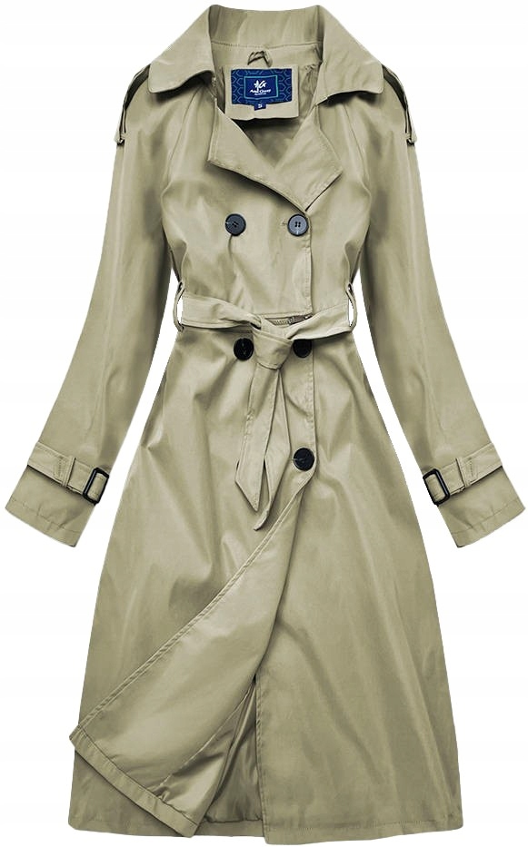 Dámský Plášť S Páskem AG3-011 Khaki S (36)