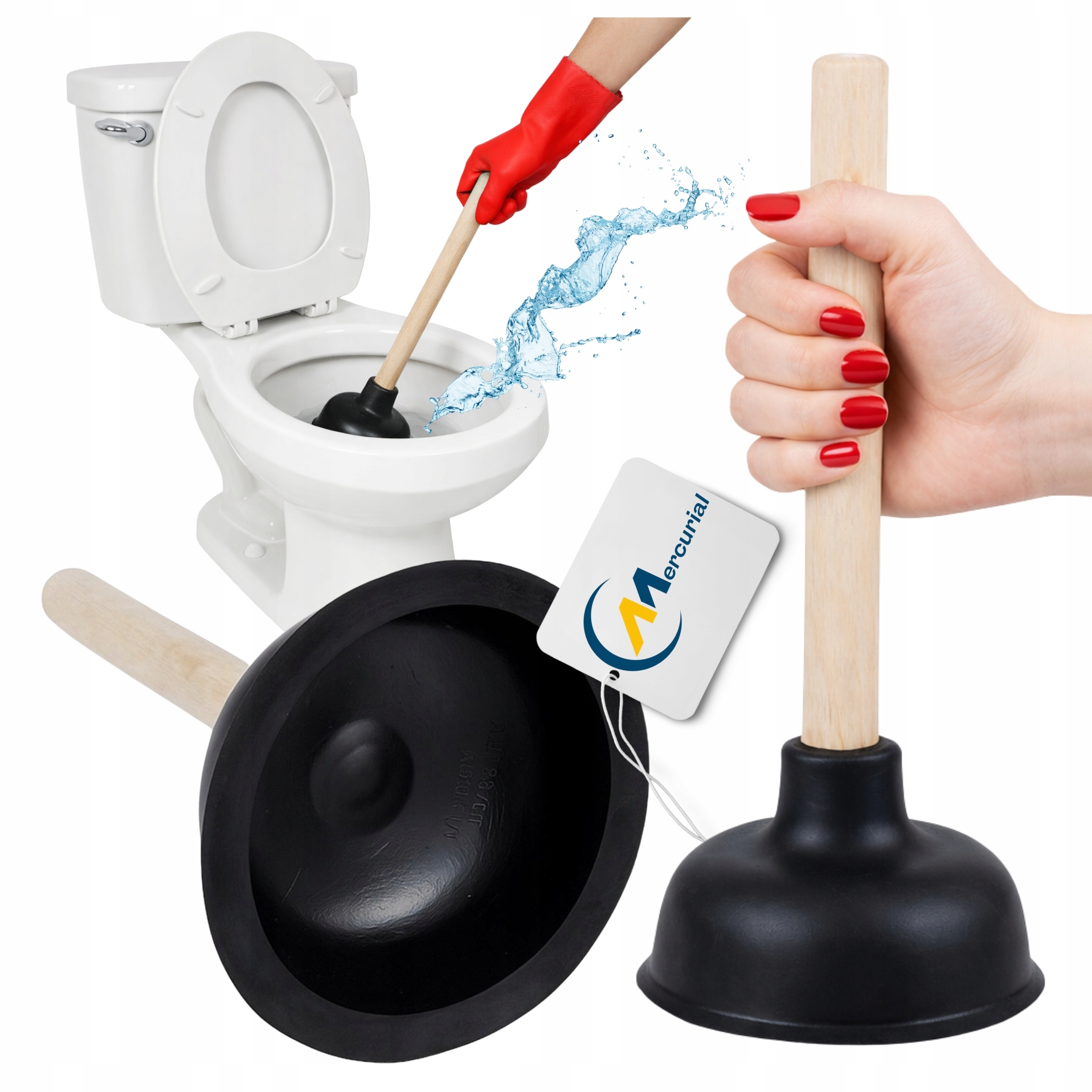 PRZEPYCHACZ DO WC TOALETY ZLEWU UDRAŻNIACZ POMPKA PRZETYKACZ DO RUR