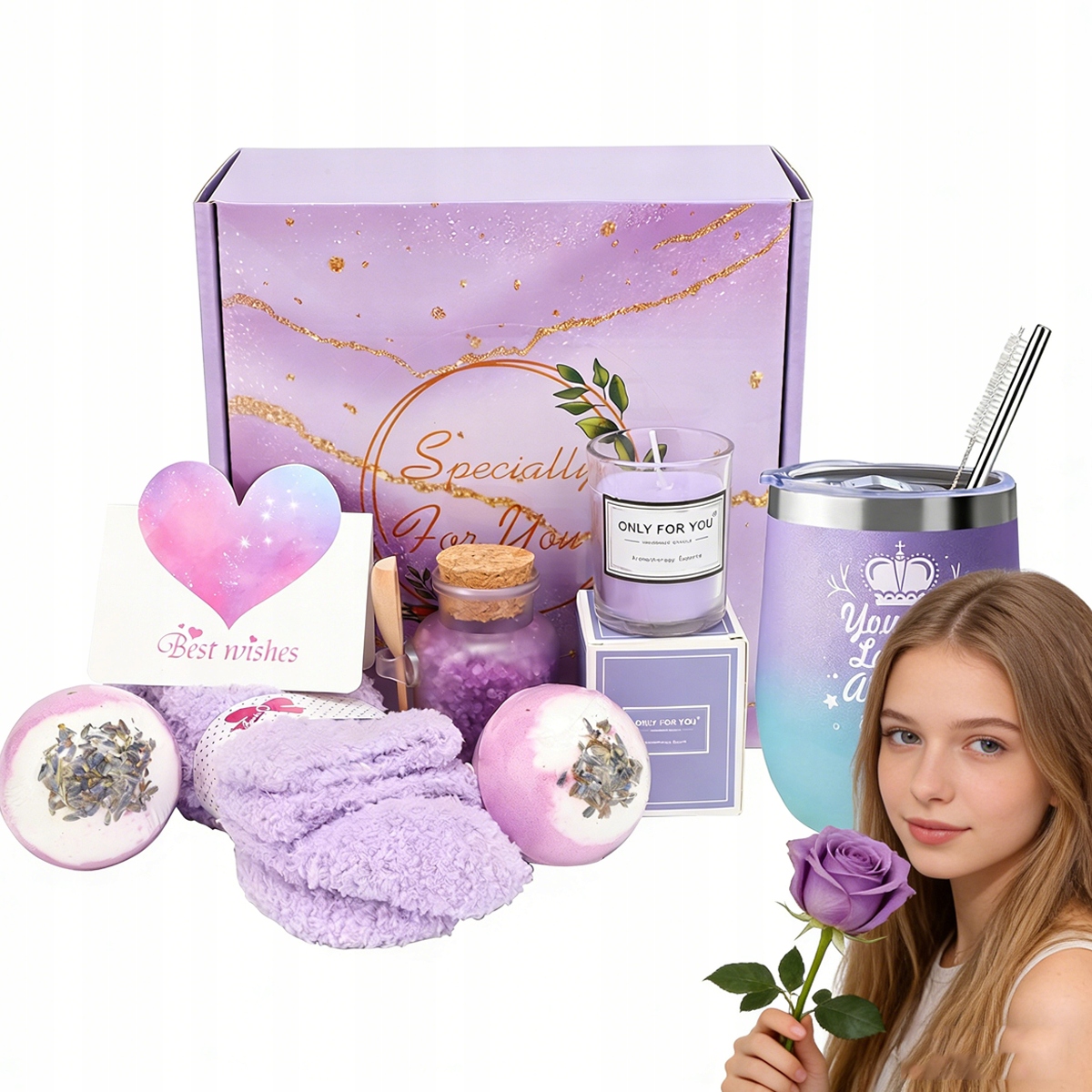 Zestaw Prezentowy Spa fioletowy Zestaw Upominkowy prenzenty dla Kobiety