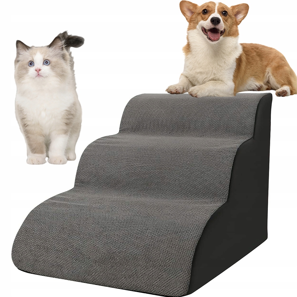 Levně Schody Schůdky Pro Psa Kočku Rampa Plošina 3 Stupně 40 CM Stabilní Antislip