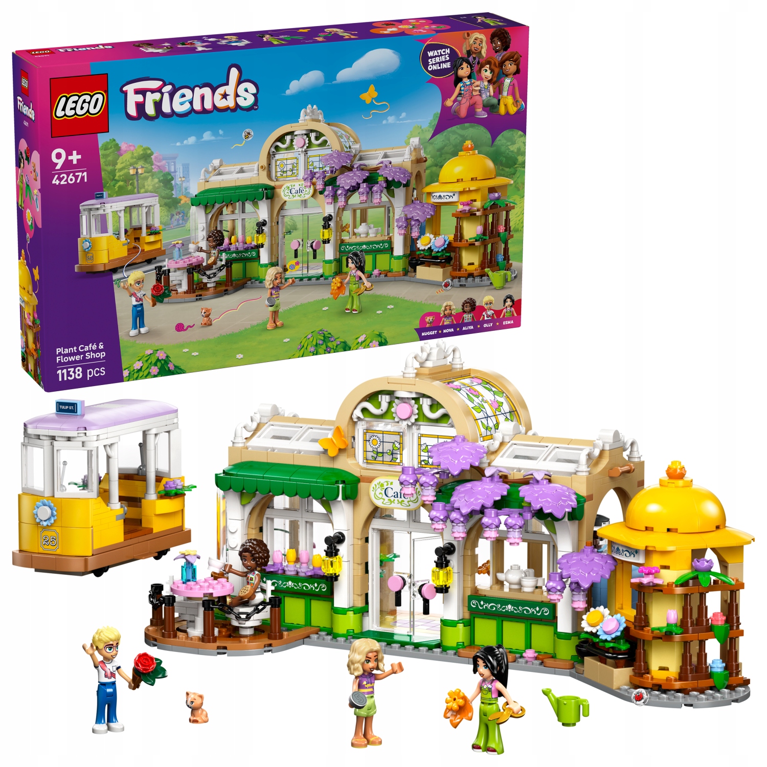 Lego Friends 42671 Kavárna plná rostlin a květinářství