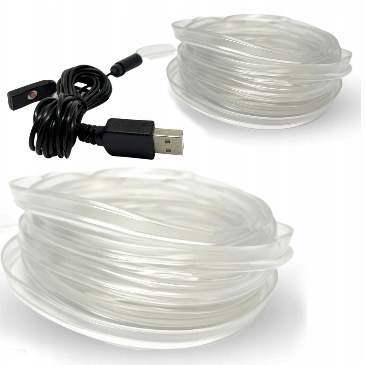 ŚWIATŁOWÓD EL WIRE RGB 7w1 OŚWIETLENIE WNĘTRZA KABINY SAMOCHODU LED USB 5m