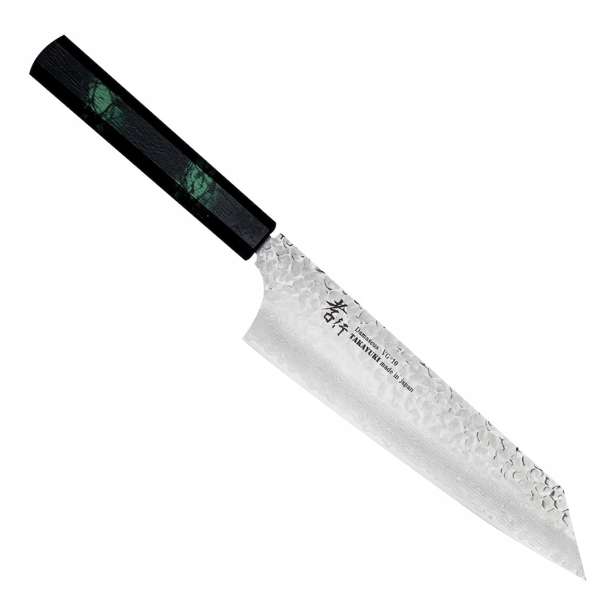 Sakai Takayuki Nanairo VG-10 Green Japonský ostrý kuchynský nôž Kengata 19 cm