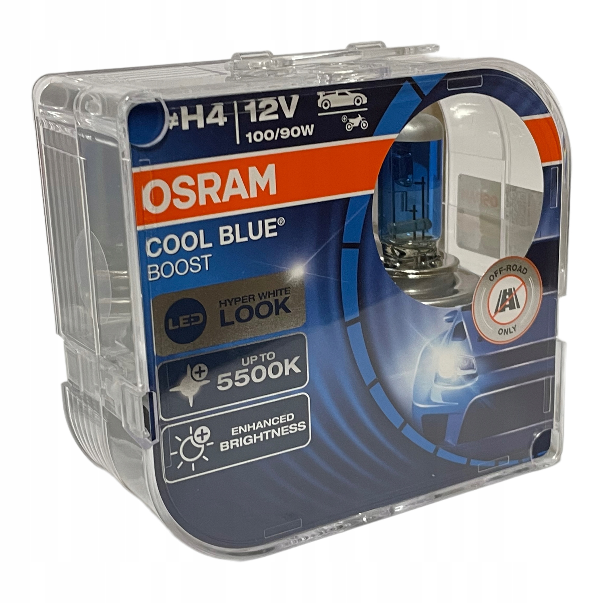 

Osram H4 5500K Cool Blue Boost Hyper White Nextgen
