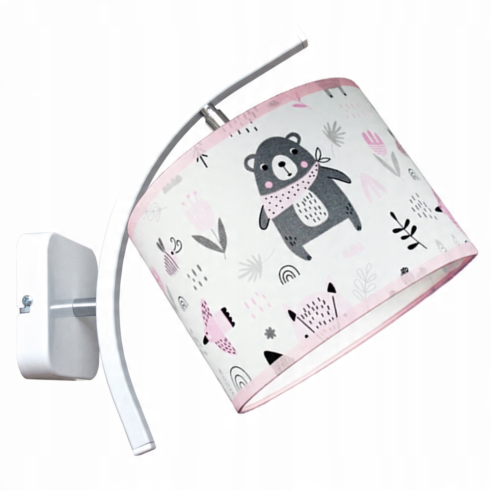 

Kinkiet lampa ścienna Teddy Pink ruchomy klosz led