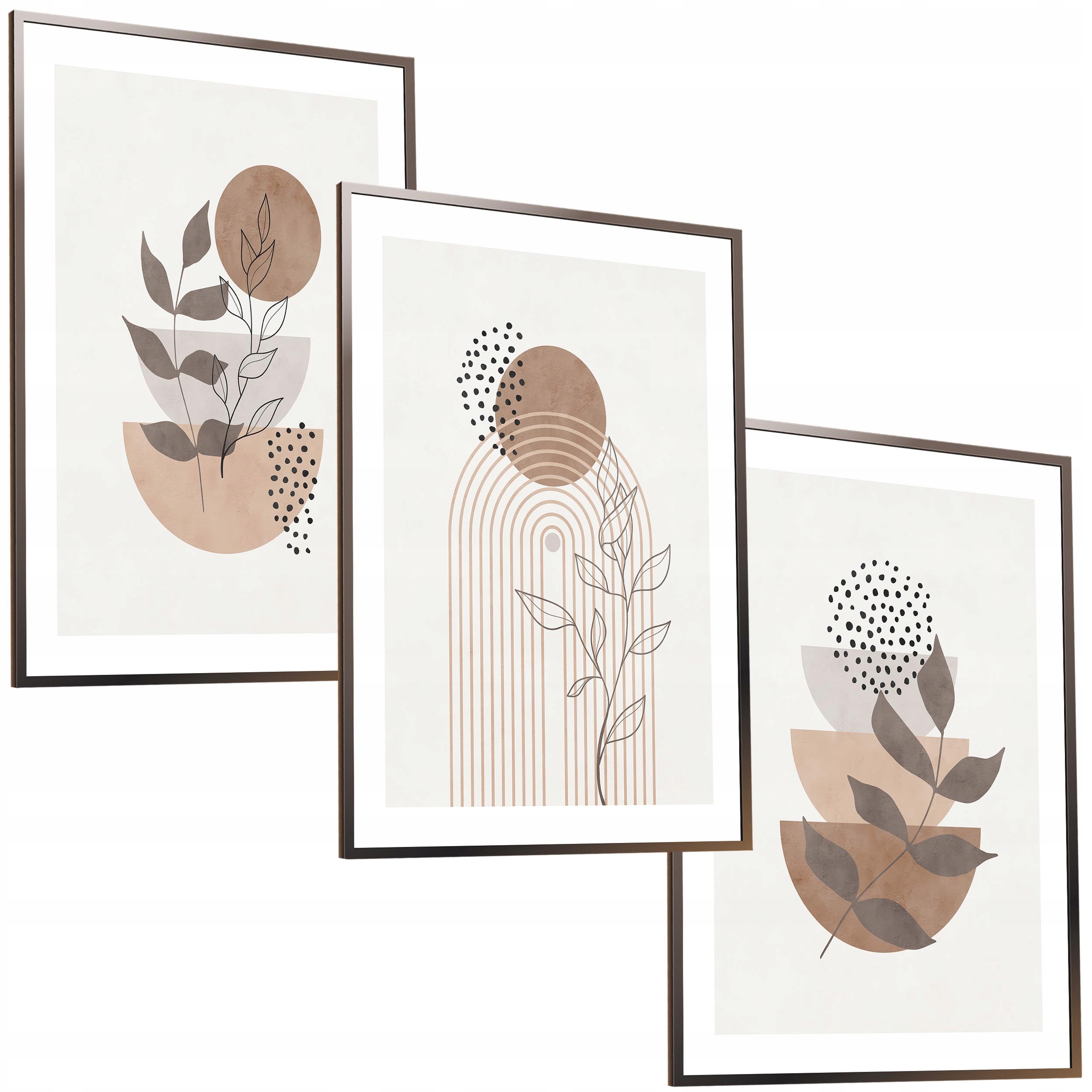 50x40 ZESTAW OBRAZY W RAMIE PLAKATY RAMKA ABSTRAKCJA GEO BOHO KSZTAŁTY