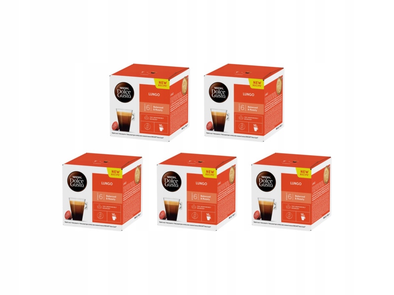 Kapsułki Nescafe Lungo do ekspresu Nescafe Dolce Gusto 5x16szt.