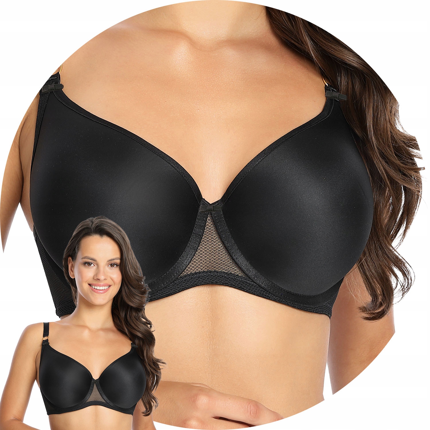 Gaia 1082 Gaja černá 85A Vyztužená podprsenka