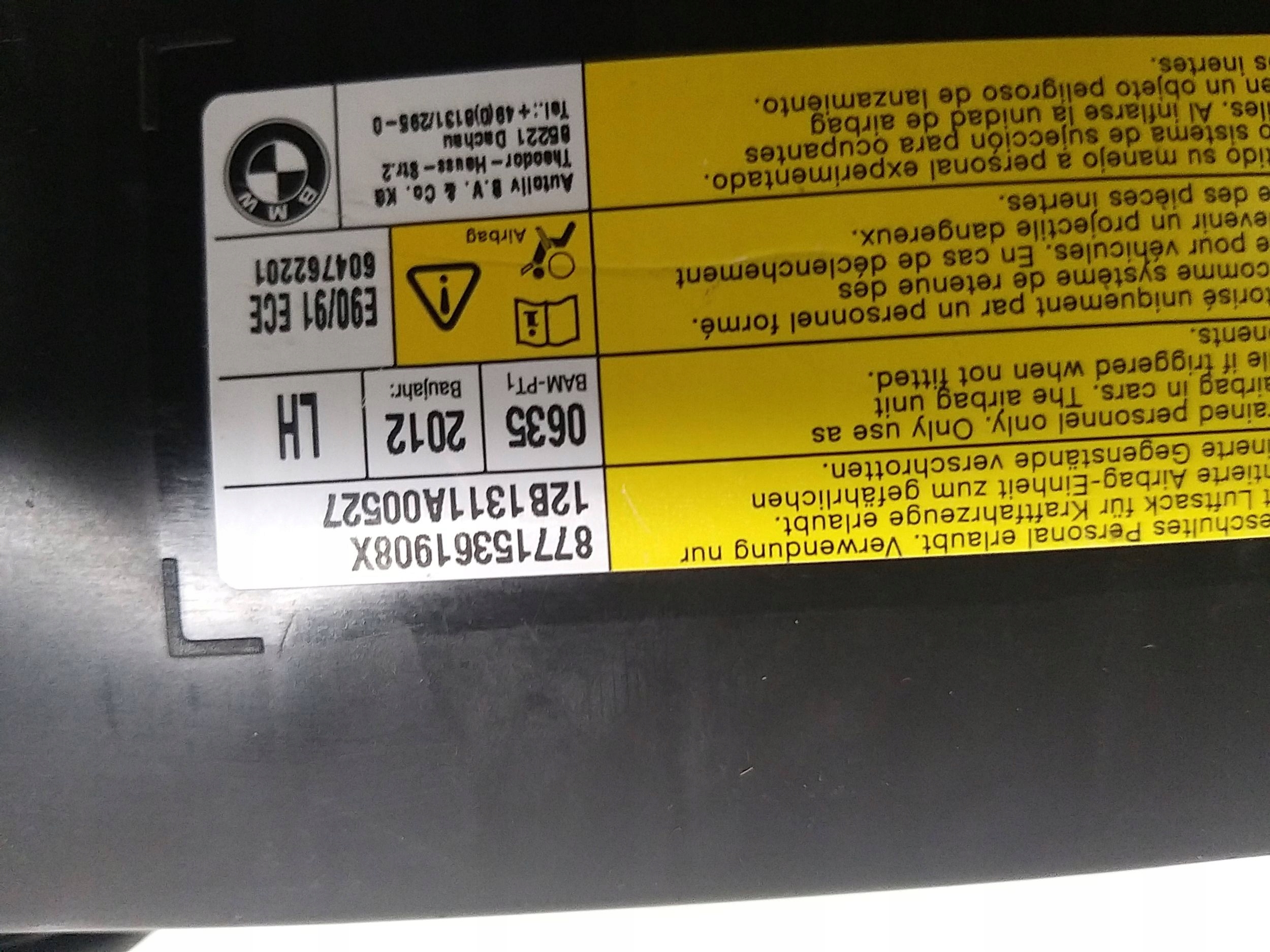 BMW E90 05R- airbag airbag seat left front 87715361908X
