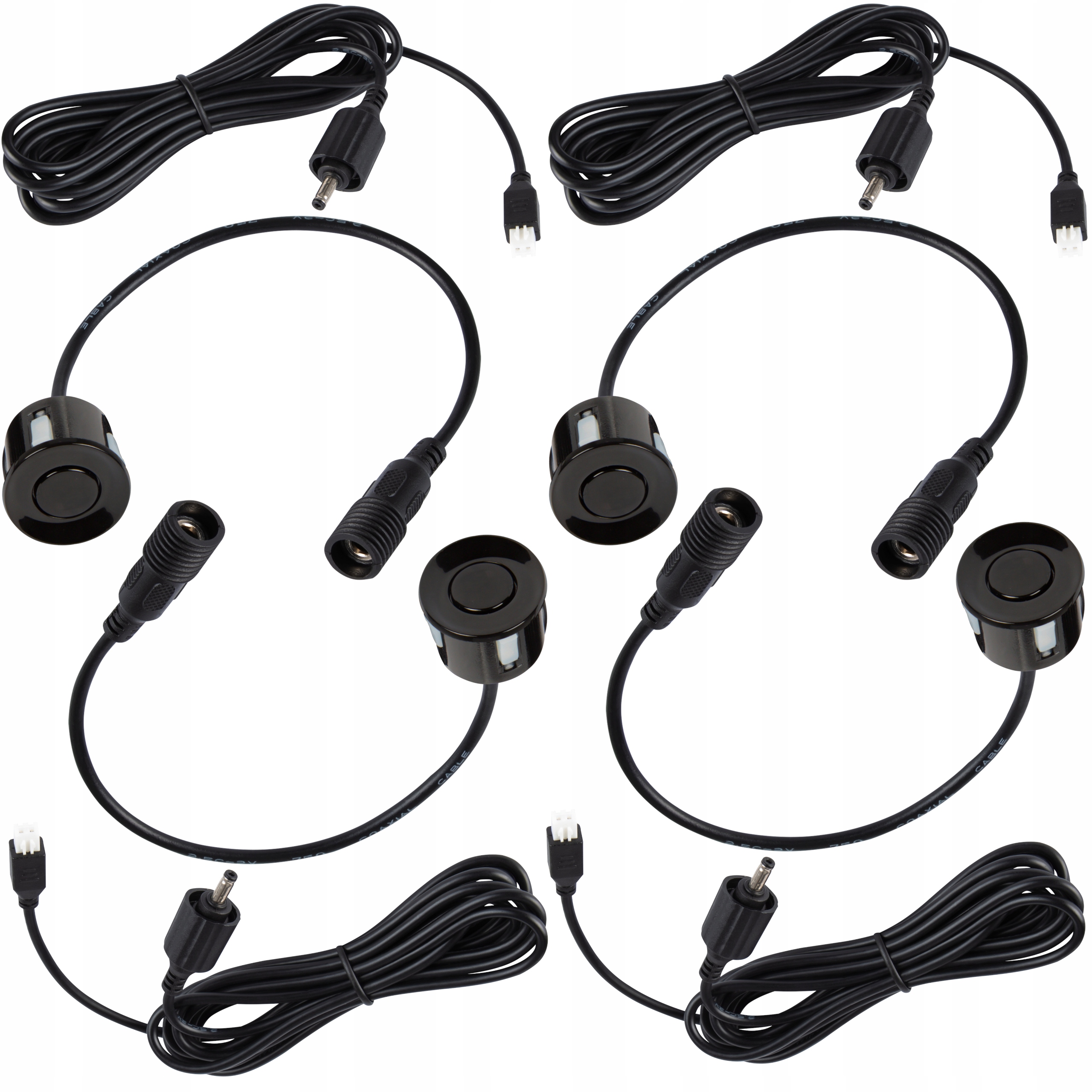 4X Czujnik Cofania Z Przedłużką Parkowania Sensor Przód Tył 22MM Czarny