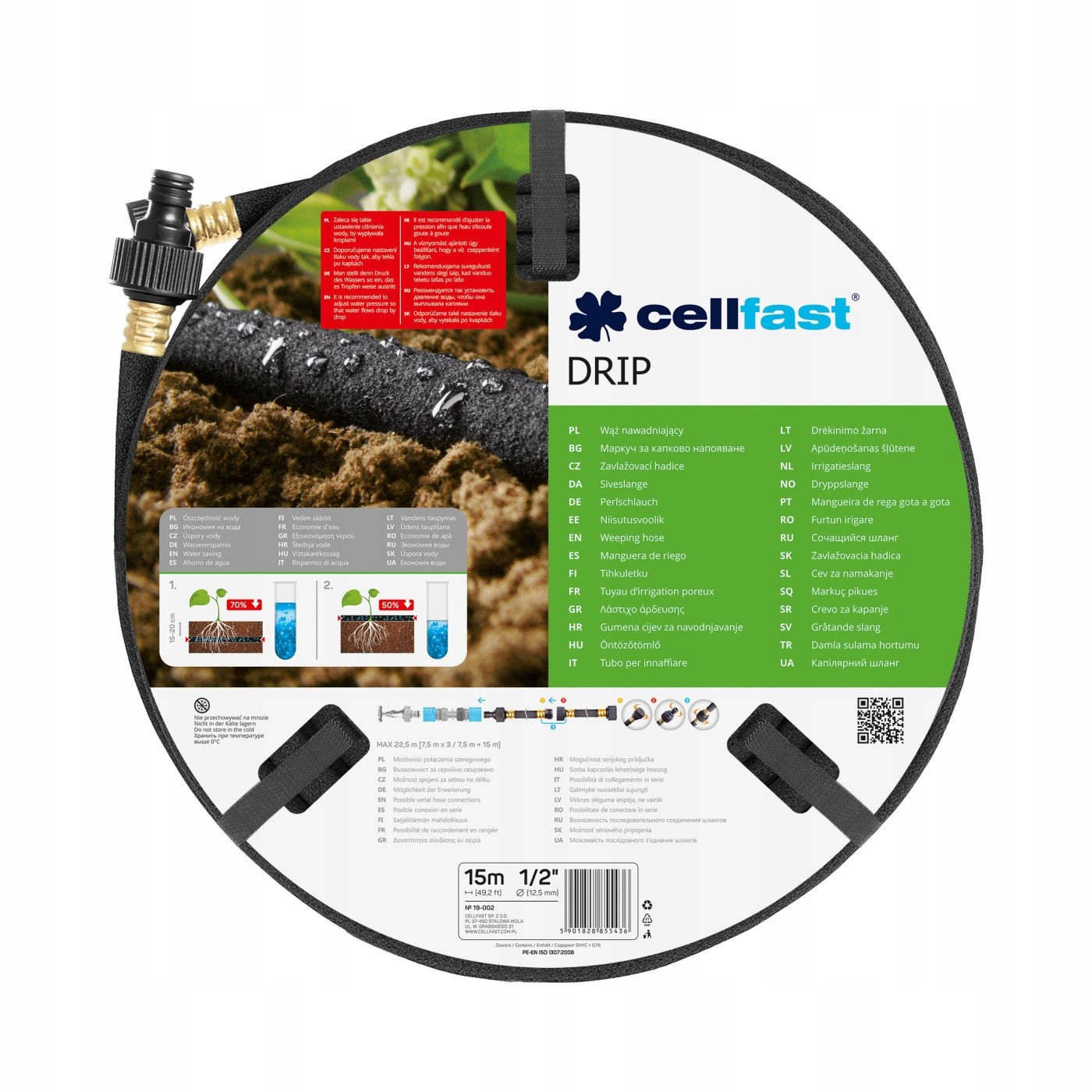

Zestaw nawadniający Drip 1/2 Cellfast 15mb
