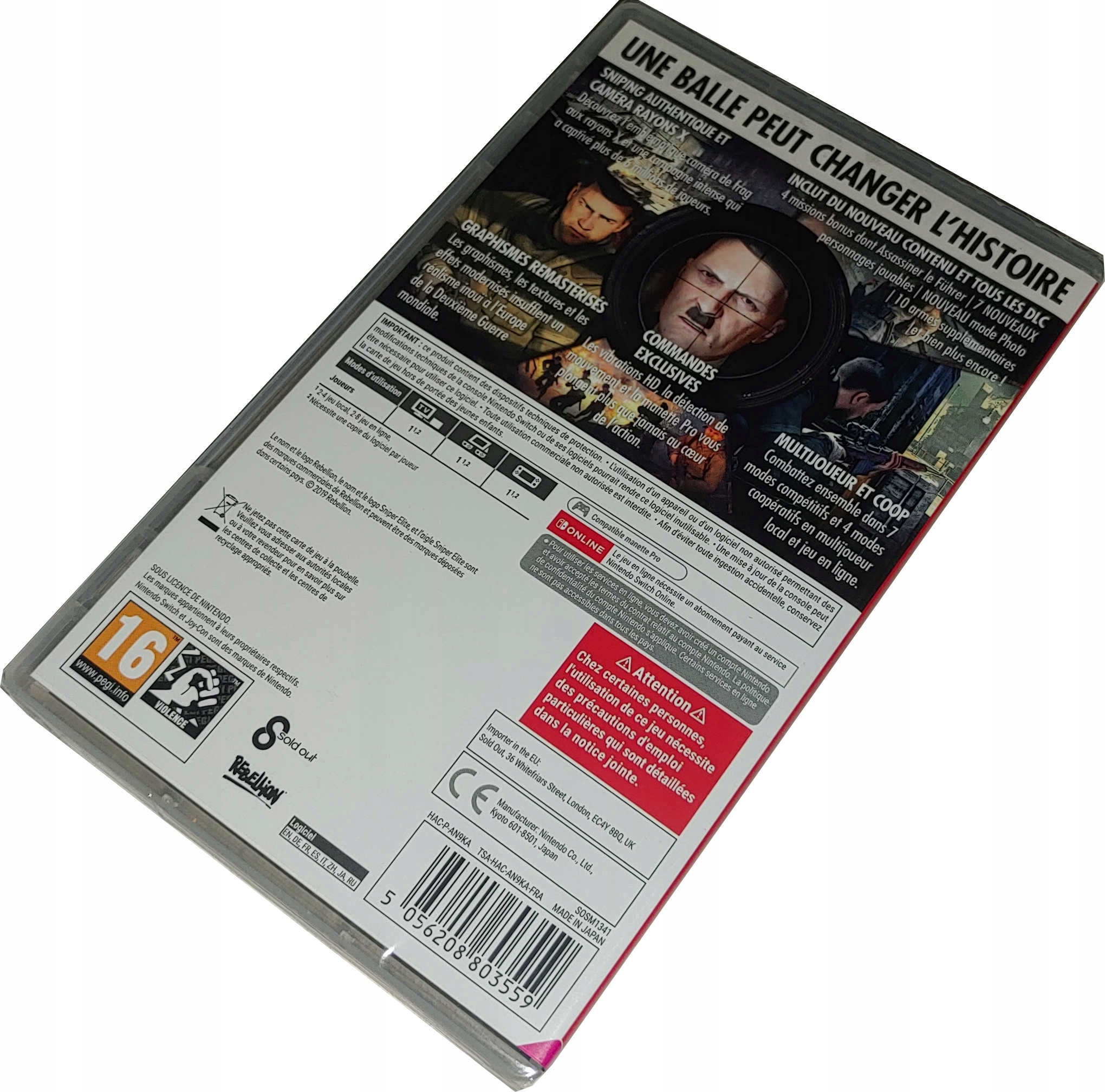 SNIPER ELITE v2 REMASTERED / SWITCH / NOWA / Stan opakowania oryginalne