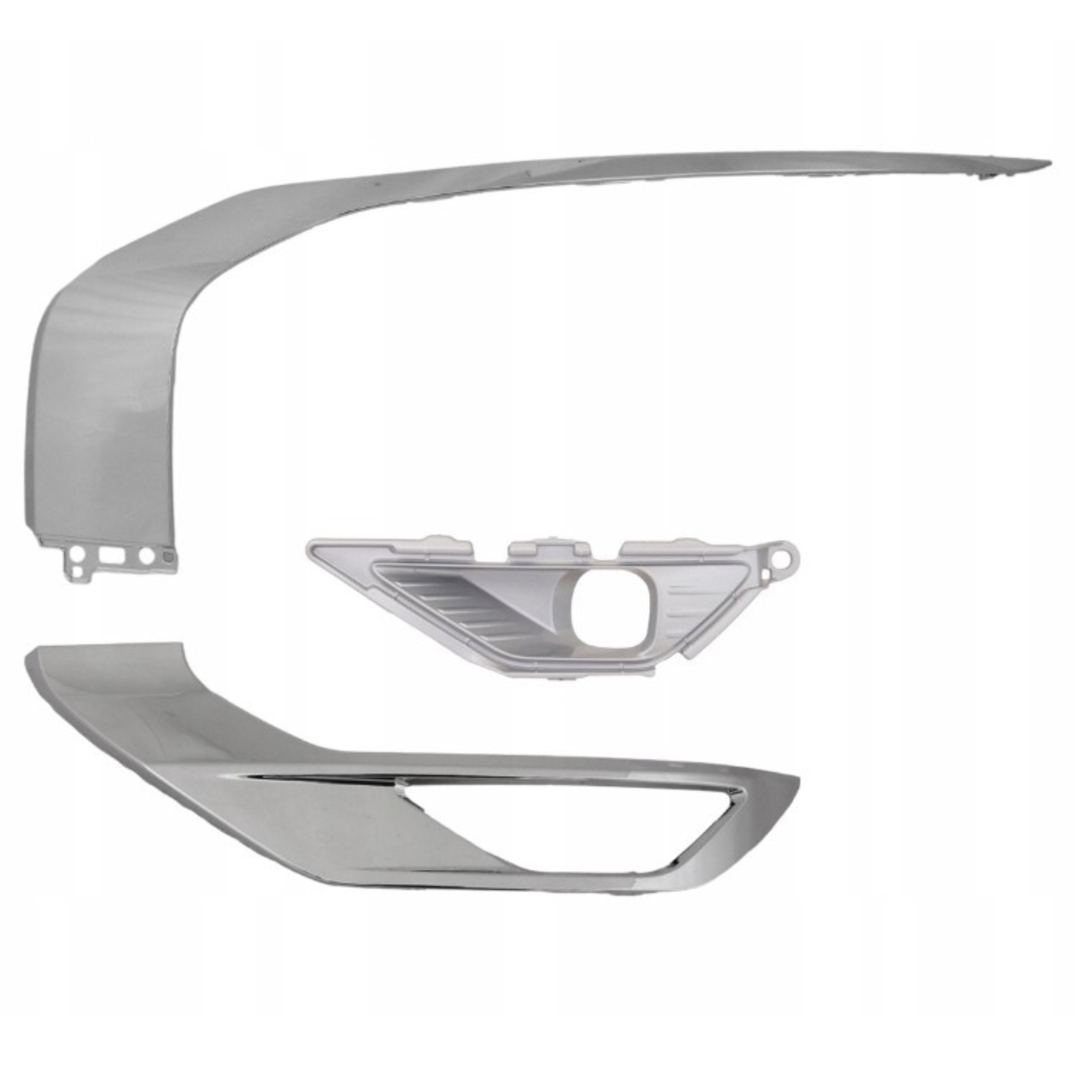 Mitsubishi Outlander IV '01- Atrapy Lišty Nárazníku Mřížka Chrom Horní+spodní L