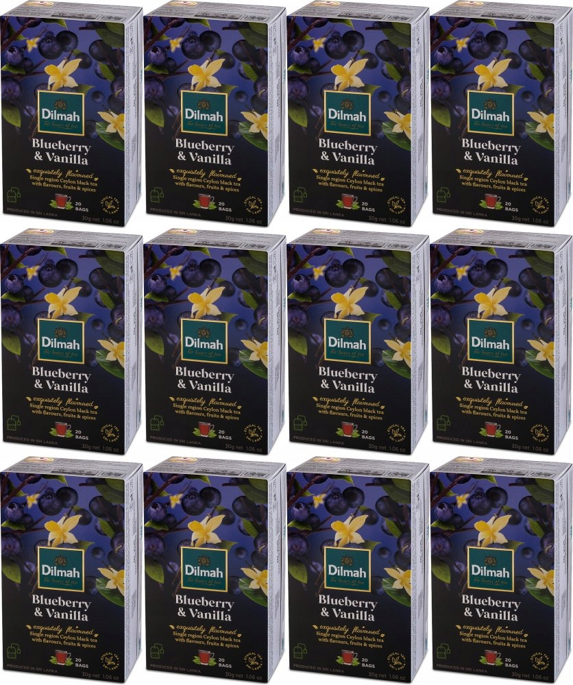 Dilmah Blueberry Vanilla Ex20 herbata jagoda x12