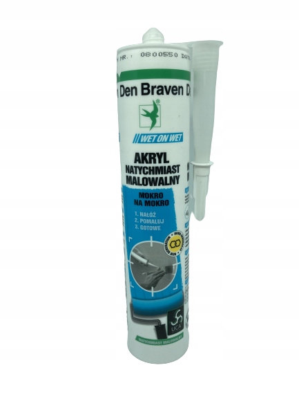 

Den Braven Akryl natychmiast malowalny biały 300ml