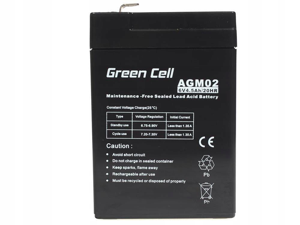 Green Cell Akumulator Żelowy AGM02 6V 4,5AH