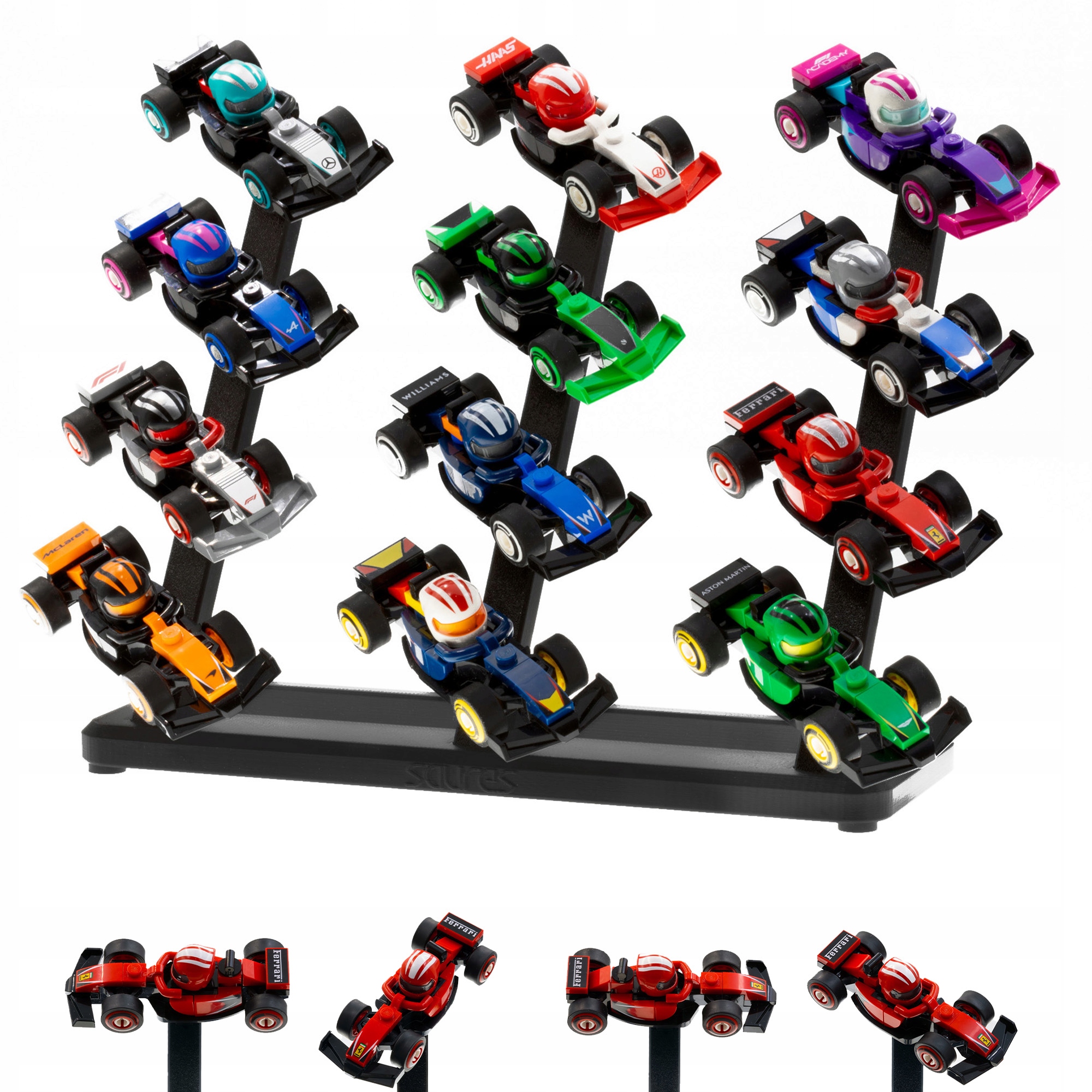 Stojak Podstawka na Lego Minifigurki Kolekcjonerskie bolidy F1 71049