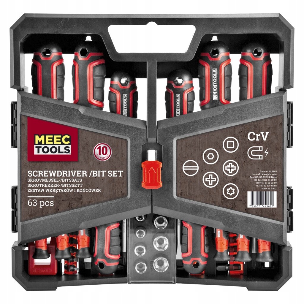 Skrutkovače a koncovky sada 63 prvkov kufor