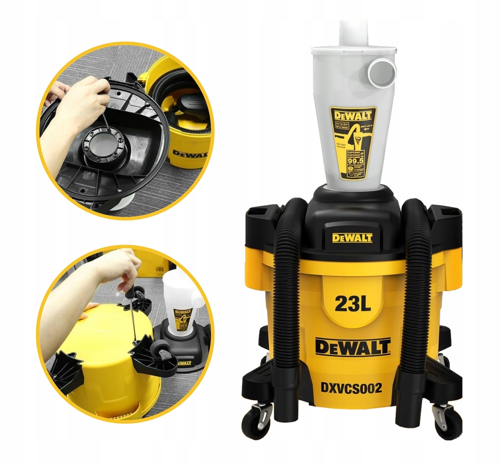 Separator Cyklonowy Do Odkurzacza Przemysłowego Mokro Sucho DXVCS002 Dewalt